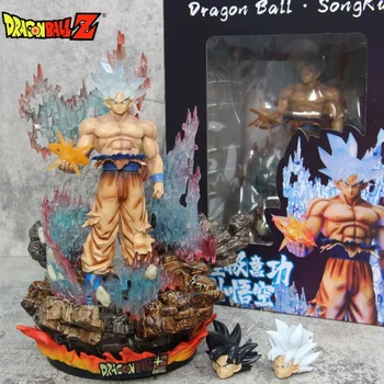 33 см Dragon Ball Migatte No Gokui Супер Сайян Сон Гоку Боевая Стоячая Статуя ПВХ 3 Головы Аниме Фигурка Модель Настольные Игрушки
