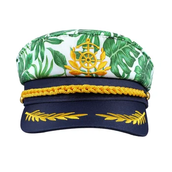 Морская кепка адмирала для морских вечеринок, шляпа с вышивкой капитана, модные шляпы
