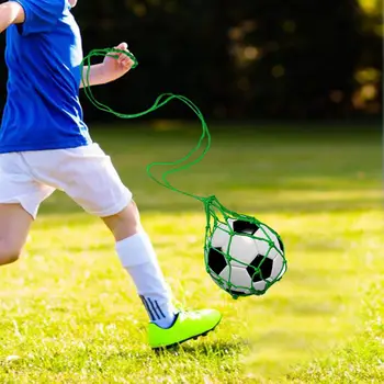 Тренажер для футбольных ударов, сумка-сетка для футбольных тренировок, эффективный тренажер для одиночных футбольных ударов для молодежи и взрослых, прочный нейлон для футбола