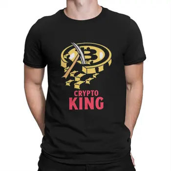 Crypto King в стиле хип-хоп, футболка из полиэстера для отдыха с биткойнами и криптовалютой, новейшие вещи для взрослых