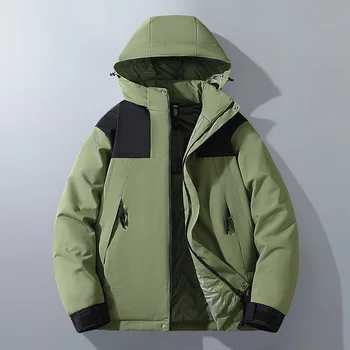Зимние водонепроницаемые Мужские Женские куртки для спорта на открытом воздухе С капюшоном и карманами, куртки-ветровки, Съемная шапка, непромокаемые утепленные пальто