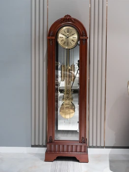 напольные часы Для гостиной, Часы для виллы, китайские ретро Большие часы с маятником, американские Вертикальные Механические Часы